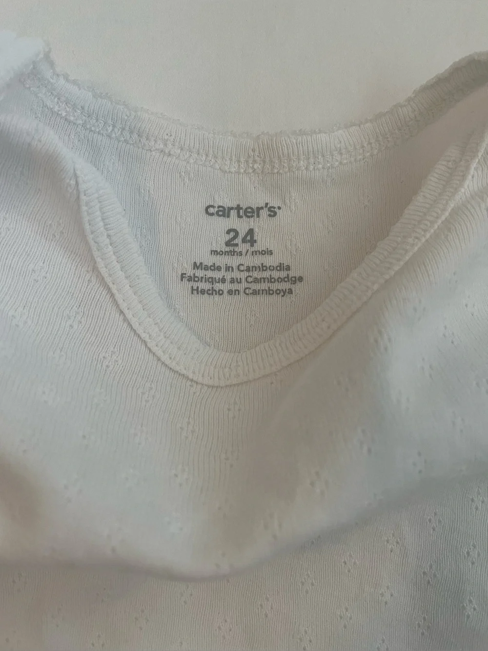 Set of 2 Carter's Baby Girl Onesies Size 24 months